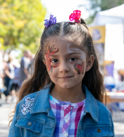 Girl with Butterfly Face Painting