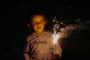 Izabelle with Sparkler